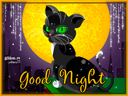 gif картинка Good Night онлайн, анимированная анимационная картинка про ночь 