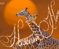 Нежной ночи, фото с жирафом анимированное, анимированная картинка про ночь