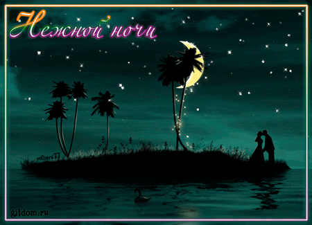 gif картинка Нежной ночи онлайн, анимированная анимационная картинка про ночь 